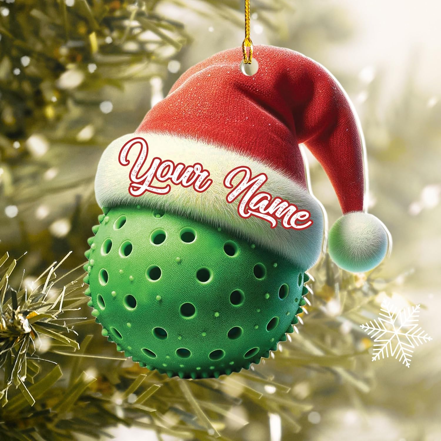 mostprints Personalized Pickleball Ornament 2023, Pickleball Paddles, Pickle Baller Sport Gifts Pickleball Ornament Christmas Tree Pickleball Decorations for Pickleball Lovers (PB7)