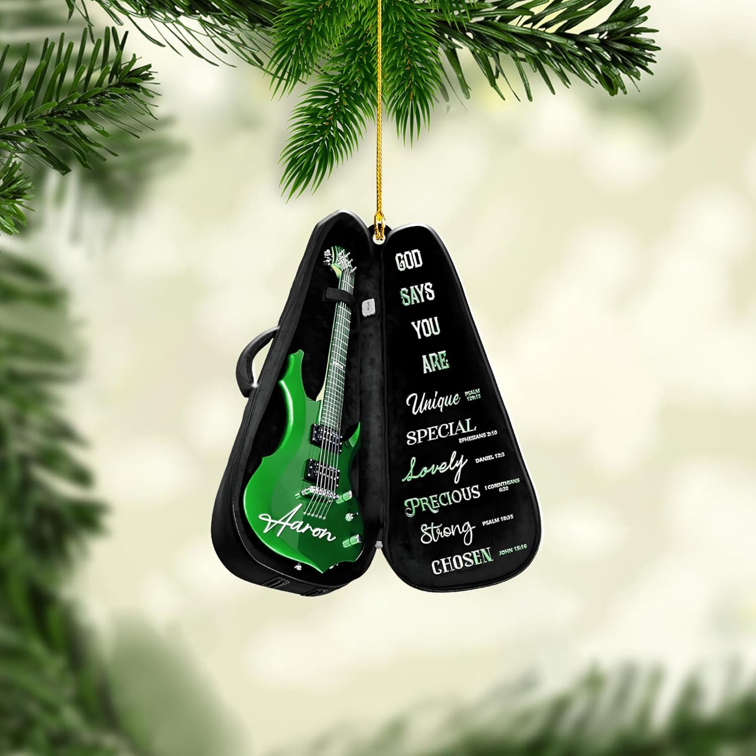 Personalized Guitar Ornament, Electric Guitar Ornament, Guitar Christmas Ornaments 2024, Acoustic Guitar Christmas Ornament, Guitar Christmas Ornaments Guitarist Gift Musical Instruments Xmas (G8)