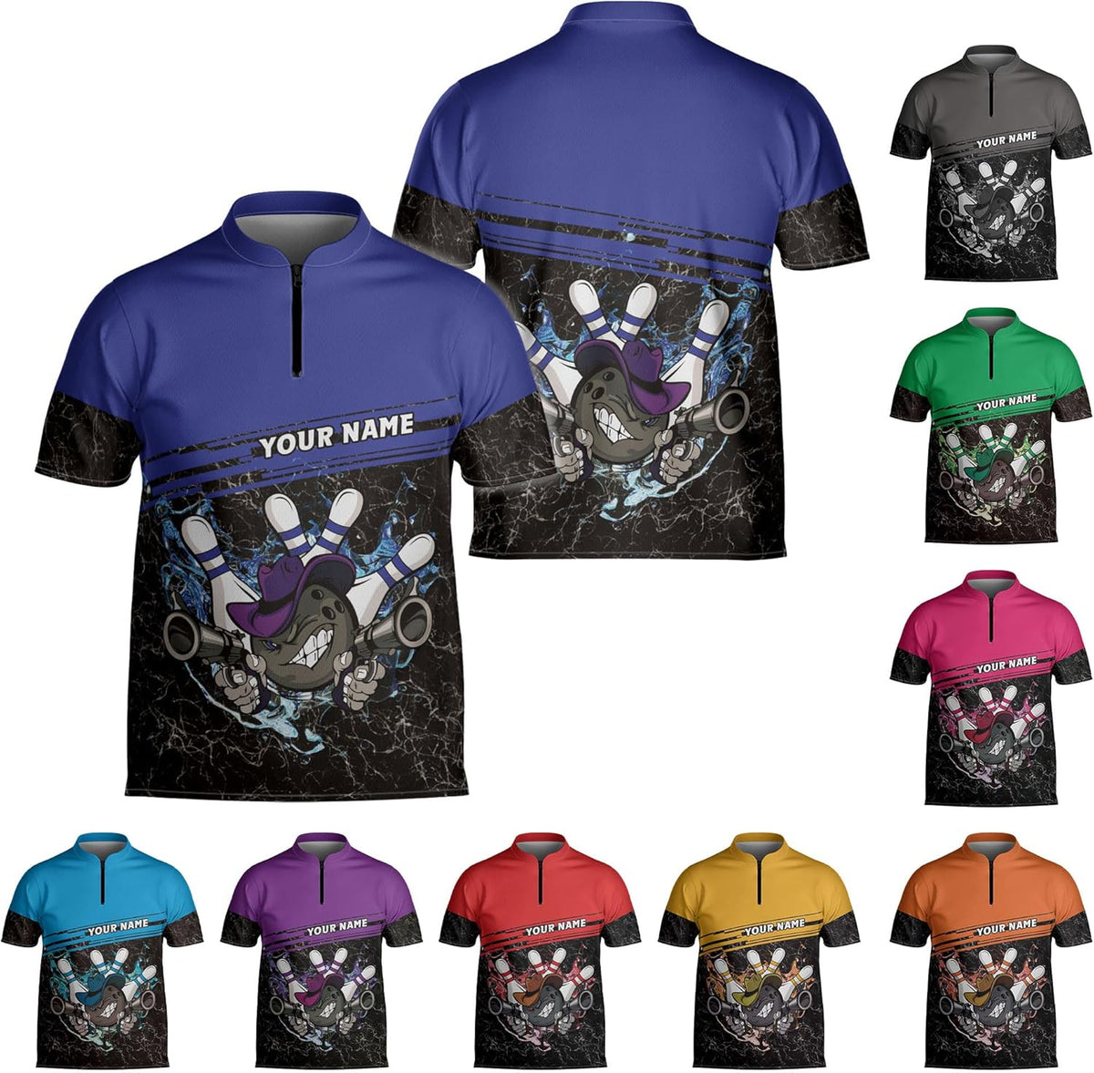 Homedesign Personalized Bowling Jersey Gift 3D Custom Bowling Shirts for Team Name Bowl Bowler Shirt Unisex Cool Men Women