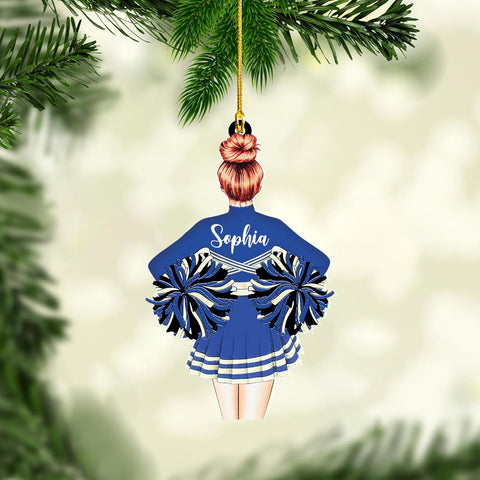 AOVL Personalized Cheerleader Ornaments Cheerleader Cheerleading Lovers Ornaments Cheerleading Ornament Gift for Cheerleader Christmas 2023 Cheer Cheerleader Ornaments Xmas (Cheer 8)