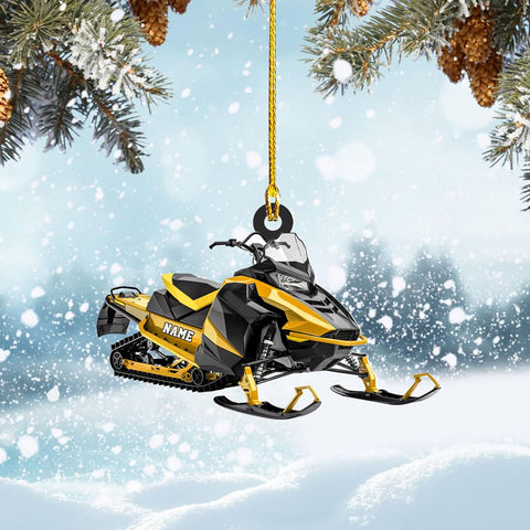 Artparel Personalized Customized Snowmobile Shoes Acrylic Christmas Ornament for Snowmobile Lovers (SM 3)