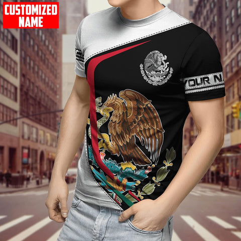 Personalized Name Mexican Shirts for Men, Customized Mexico Shirts for Men, Mexico Shirts for Women Mexico Shirt Eagle Flag