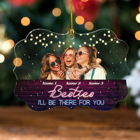 MAPrints Personalized Best Friend Ornament, Custom Christmas Friendship Gift, Xmas Besties Gift for Christmas Tree 2024, Good Friend Christmas Ornaments Friends Bestie Ornaments (BFF 24)