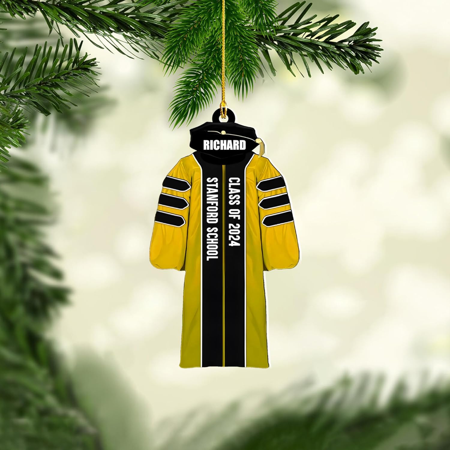 Personalized Graduation Ornaments Class of 2024 Graduation Gown Ornament Gifts Graduation Ornaments Class of 2025 College Graduation Ornaments Class of 2024 Graduate Ornament Tree Hanging Decor (GN3)