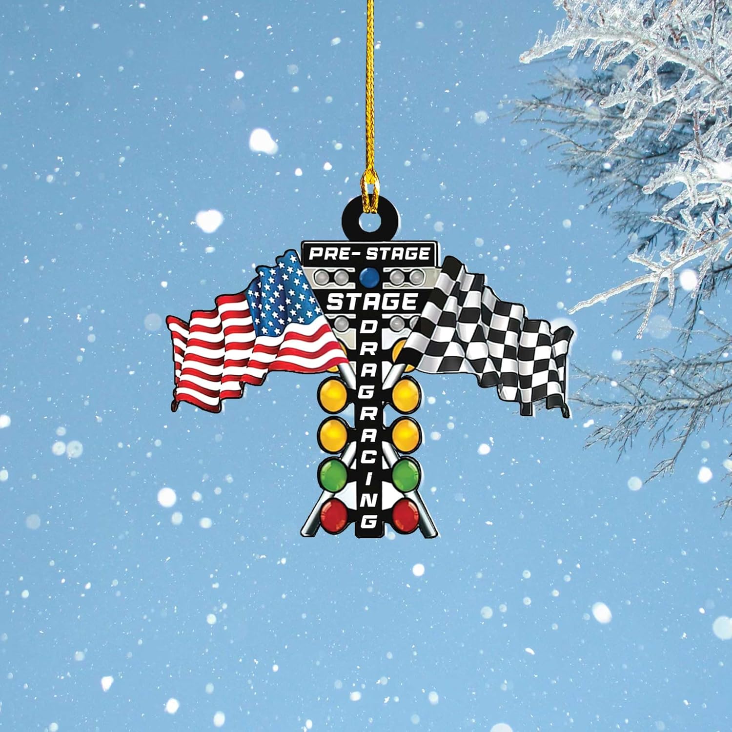 Royal Fight Personalized Racing Ornament Race Car Ornament Custom Drag Racing Christmas Ornaments Gift for Racing Lovers Drag Racing Ornament Racer Gifts (RC 10)