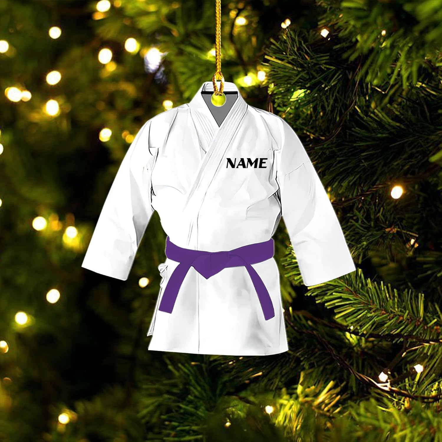 Artparel Personalized Karate Ornament Karate Uniform Ornaments Gifts for Karate Lovers Karate Gift Christmas Ornament 2024 Taekwondo Ornament Jiu Jitsu Ornament Gift for Karate (Karate 1)