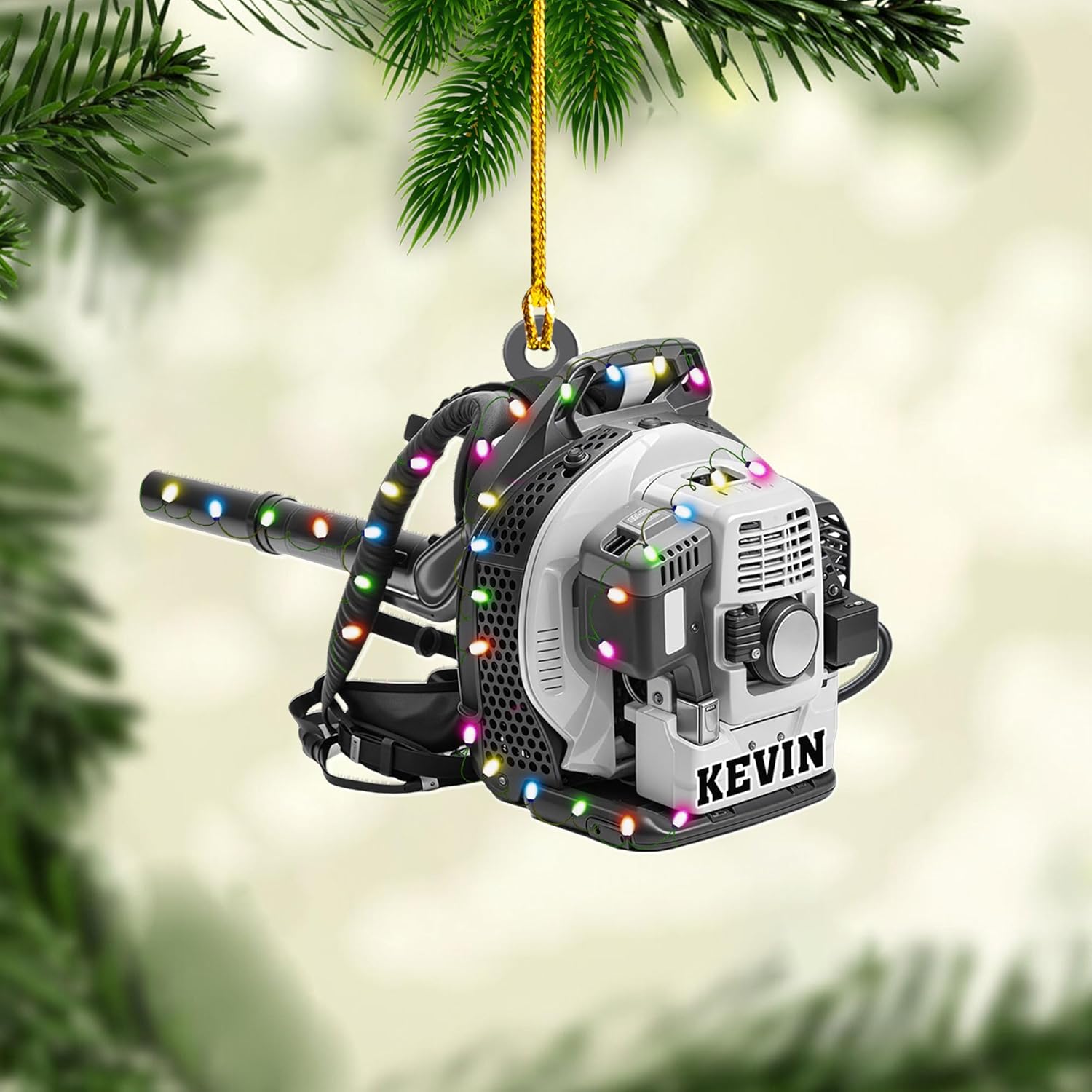 Personalized Leaf Blower Ornament Leaf Blower Christmas Ornament, Leaf Blowers Ornament Christmas, Leaf Blowers Ornament for Christmas Tree Decor Hanging Leaf Blowers Gift Xmas (1, LB7)