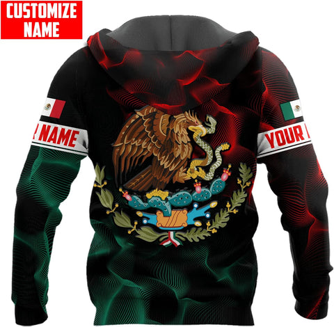 Personalized Name Mexican Hoodie 3D, Customized Mexican Hoodies for Men, Unisex Mexico Hoodie, Mexico Hoodies for Men, Mexico Flag Unisex Hoodie, Zip Hoodie, Sweatshirt, T shirt, Multicolor, 5X-Large
