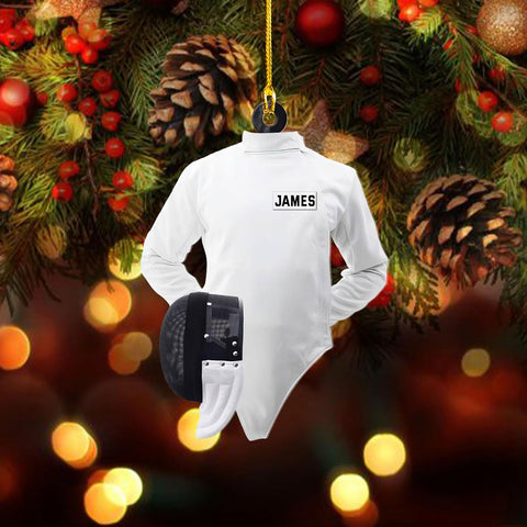 Royal Fight Personalized Fencing Ornament Fencing Christmas Ornament Fencing Gift, Fencing Christmas Tree Decor Fencer Ornament Gift for Christmas 2023 Fencer Fencing Ornament (Fencing 1)