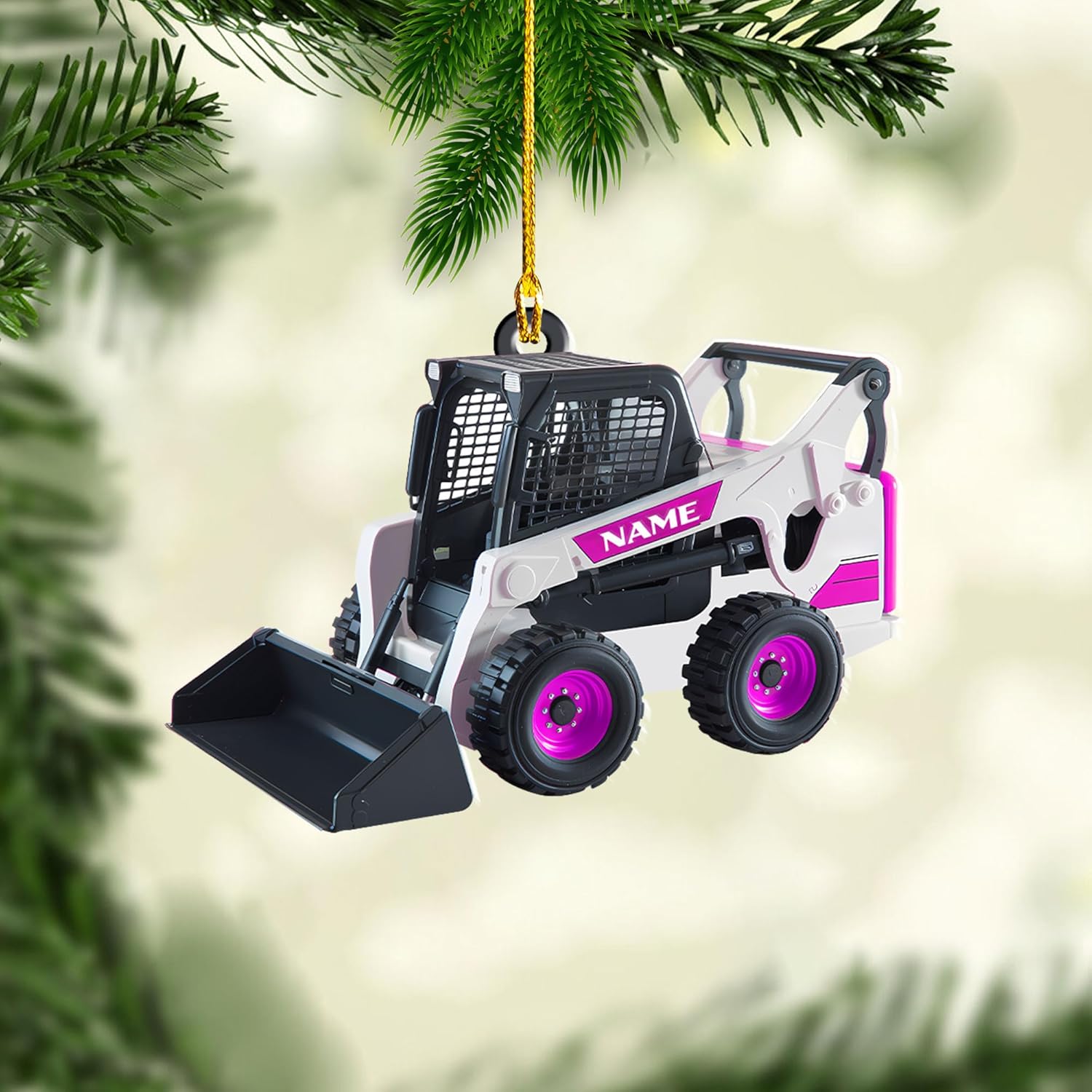 Artparel Skid Steer Loader Ornament Track Skid Steer Ornament Track Loader Ornaments for Christmas Tree Skid Steer Machine Ornaments 2024 Tractor Loader Xmas Ornament Gifts (SSL8)