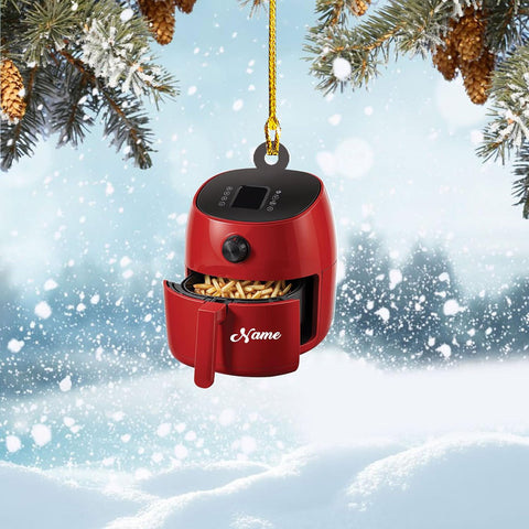 Personalized Air Fryer Ornament, Air Fryer Christmas Ornaments, Kitchen Tools Ornaments Christmas, Cooking Lovers Christmas Acrylic Ornament, Chef Christmas Decor, Kitchen Decoration (FR5)