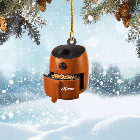 Personalized Air Fryer Ornament, Air Fryer Christmas Ornaments, Kitchen Tools Ornaments Christmas, Cooking Lovers Christmas Acrylic Ornament, Chef Christmas Decor, Kitchen Decoration (FR5)