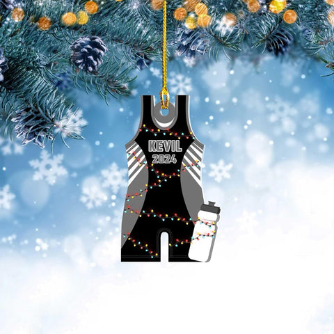 Artparel Personalized Wrestling Ornament Wrestling Helmet Ornaments Wrestling Christmas Ornament Gift for Wrestling Player Wrestling Christmas Tree Ornaments for Boys or Girls (Wrestling 15)