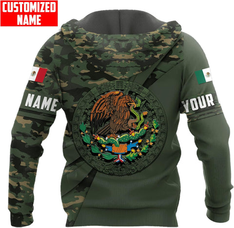 Customized Name Mexico Army, Mexico Hoodie, Custom Name Mexico Hoodies for Men Unisex Hoodie, T Shirt, Zip Up Hoodie, Sweatshirt for Men AD1054