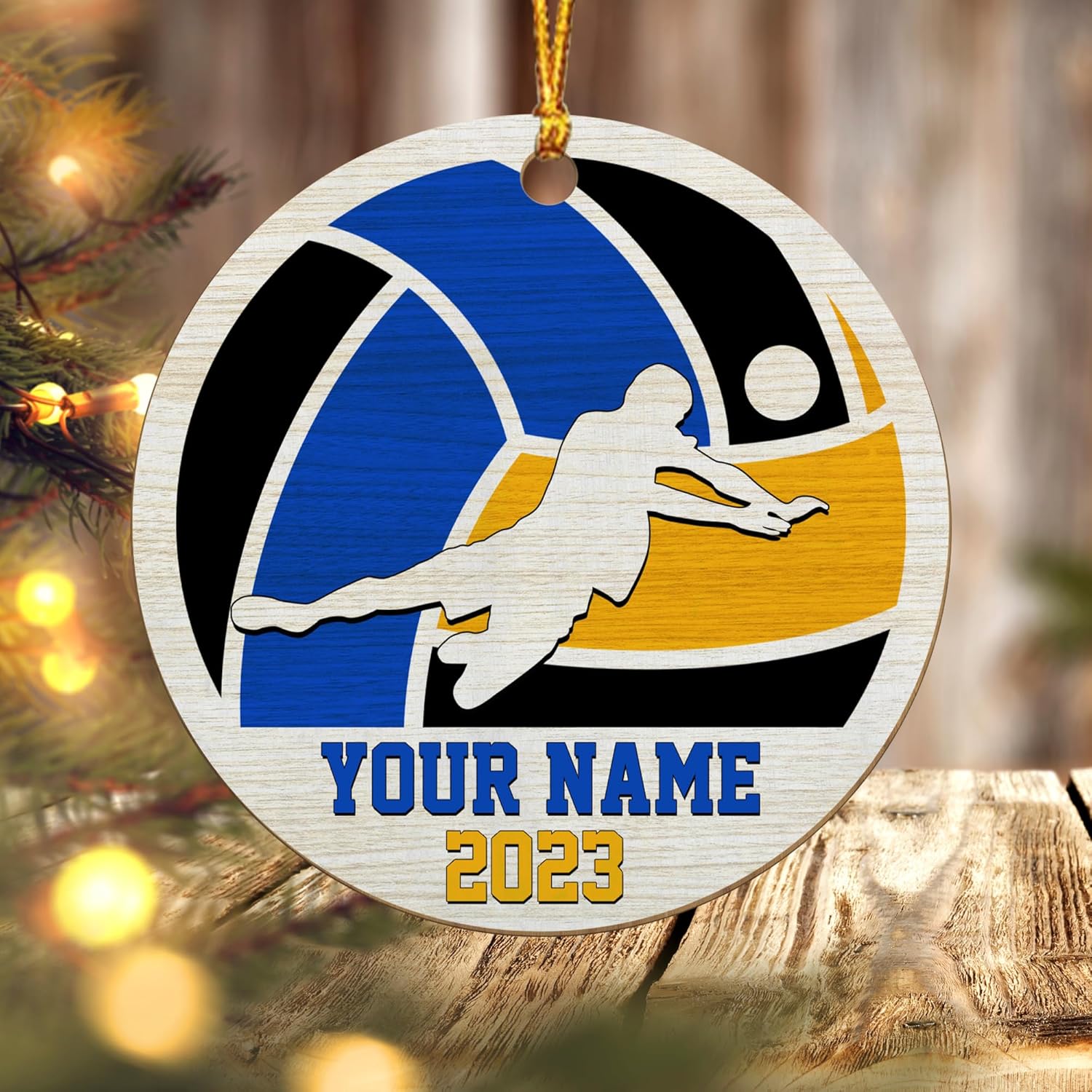 mostprints Personalized Volleyball Ornament, Volleyball Christmas Ornament, Beach Volleyball Gift for Volleyball Players Volleyball Ornament Christmas Tree Volleyball Team Gifts (V15)