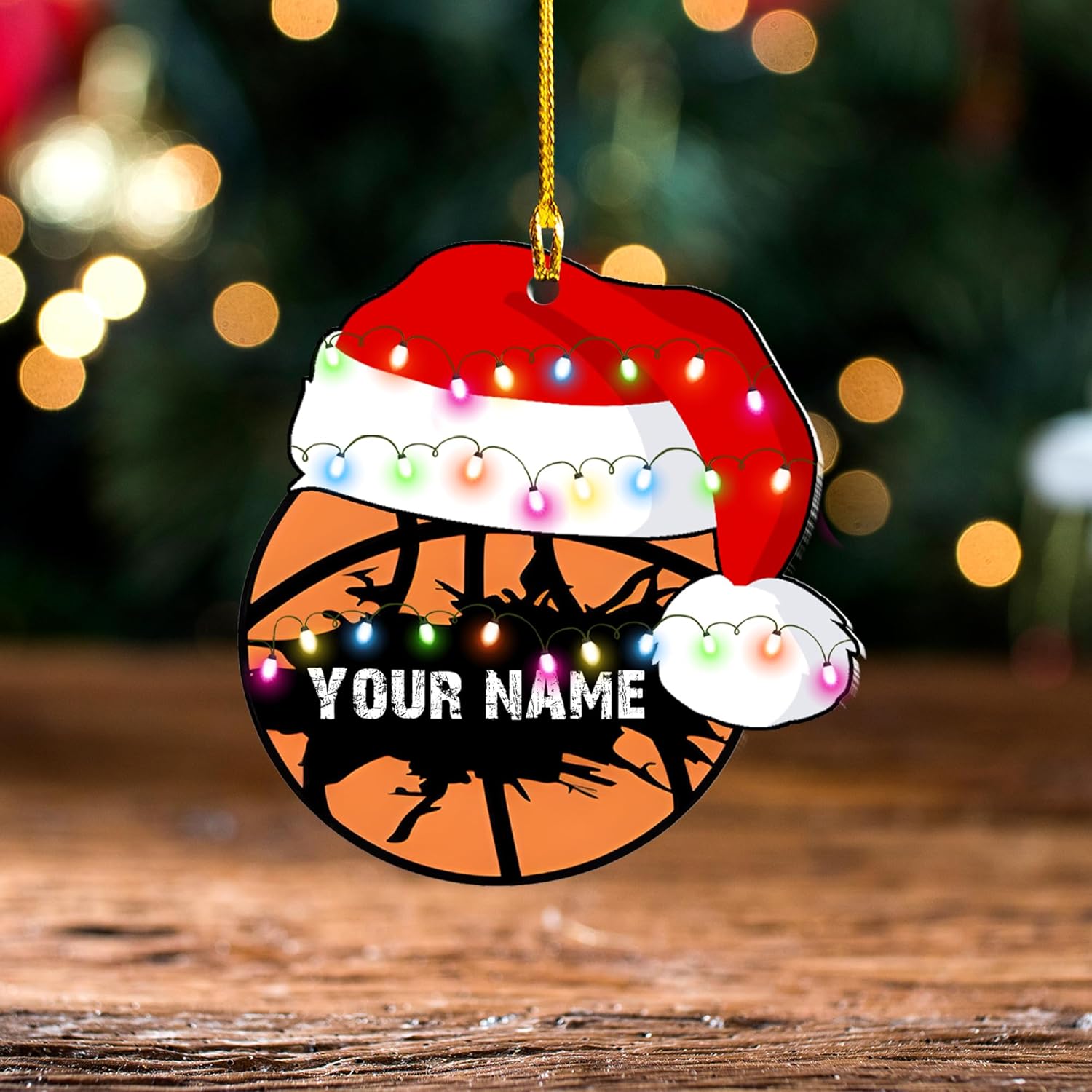 mostprints Personalized Basketball Ornaments, Basketball Christmas Ornament, Custom Basketball Player Ornament, Basketball Ornaments for Christmas Tree, Basketball Team Ornament (B7)