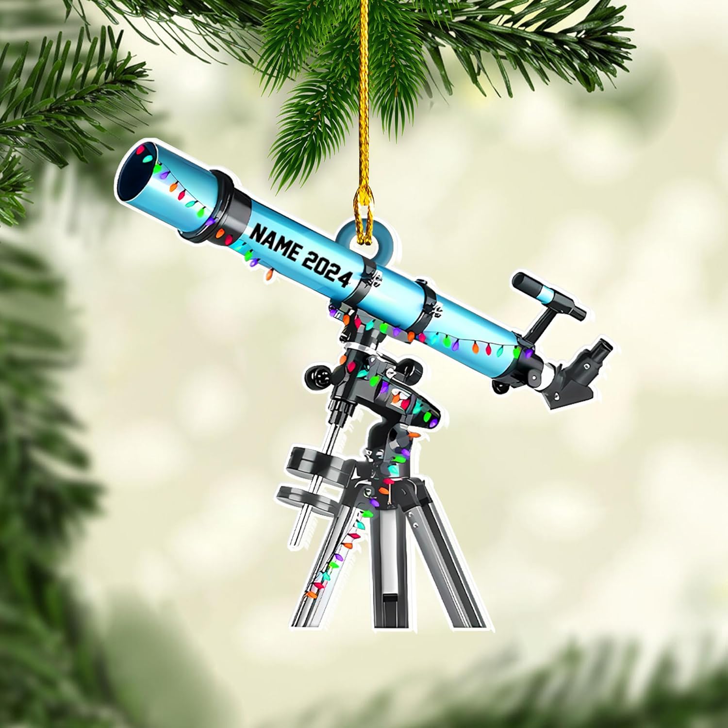 Royal Fight Custom Telescope Ornament Telescope Christmas Light Ornaments Loved Telescope Ornament Telescope Christmas Ornament 2024 Telescope Lovers Ornament Telescope Gift Xmas (TC8)