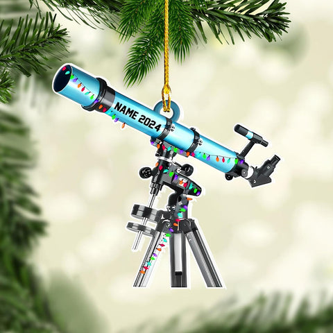 Royal Fight Custom Telescope Ornament Telescope Christmas Light Ornaments Loved Telescope Ornament Telescope Christmas Ornament 2024 Telescope Lovers Ornament Telescope Gift Xmas (TC8)