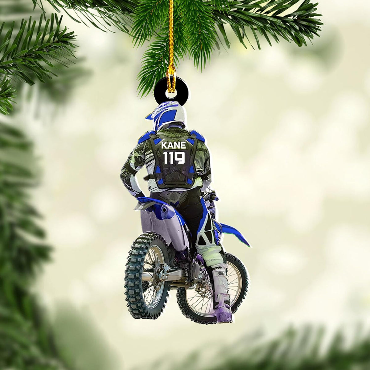 Artparel Custom Dirt Bike Acrylic Ornament, Dirt Bike Christmas Ornament 2024, Dirt Bike Player Ornament, Dirt Bike Tree Decor, Dirt Bike 2024, Gifts for Dirt Bike Lovers, Players (DB1)