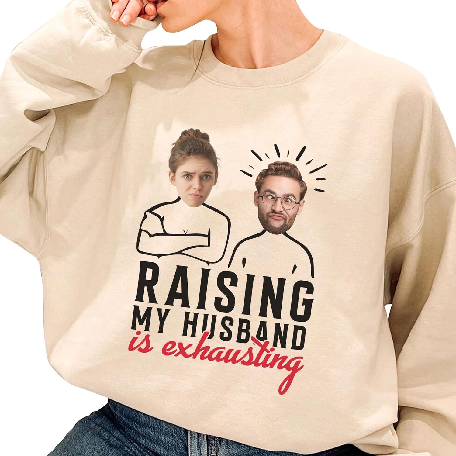 mostprints Custom Photo Sweatshirt, Matching Couple Sweatshirts, Personalized Matching Sweatshirt For Couples Gift Shirt