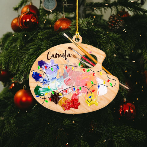 AOVL Personalized Painting Ornament, Artist Christmas Ornament, Drawing Ornament Gift, Painter Christmas Ornament, Painting Artist Ornament, Painting Tool Ornament Painter (Painting 15)
