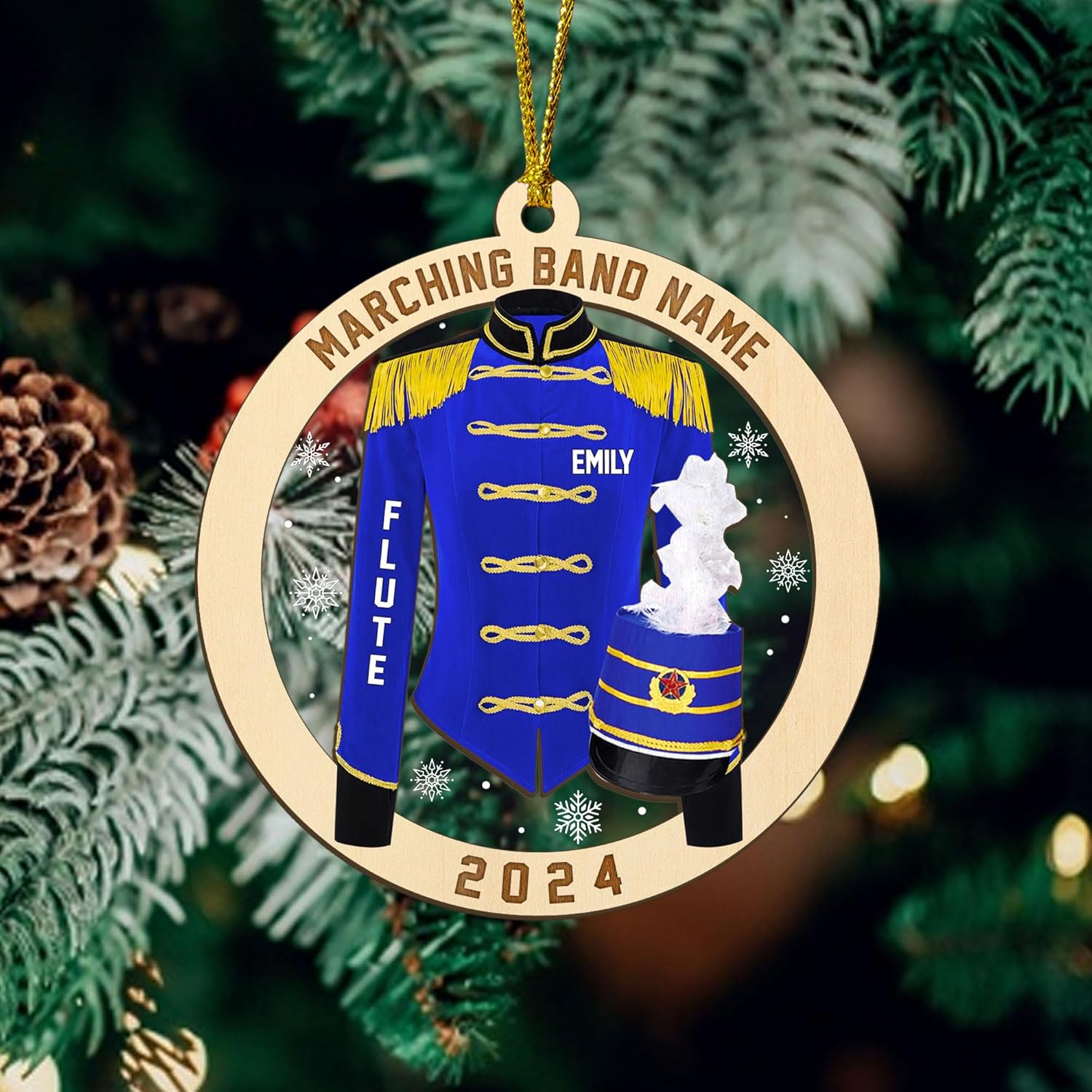 AOVL Custom Marching Band Ornament Music Ornament Marching Band Teacher Gifts Music Marching Band Gifts Band Director Gifts Music Ornament Marching Band Teacher Gifts Music (MB13)