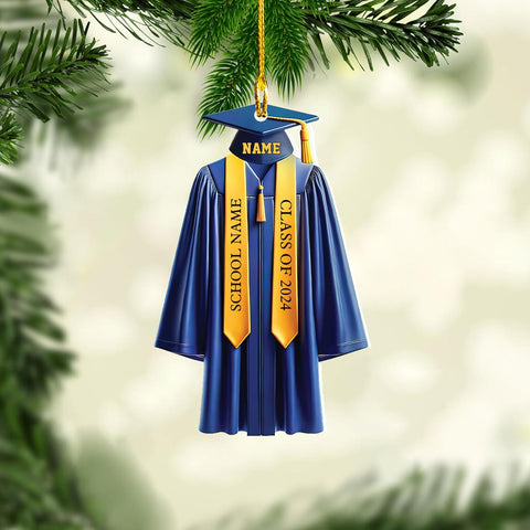 AOVL Graduation Ornament, Graduation Ornaments Class of 2023, Graduation Cap and Scroll Xmas Gift, Graduation Christmas Xmas Tree Ornaments, Gifts for Graduate, School Ornaments (DGRA1)