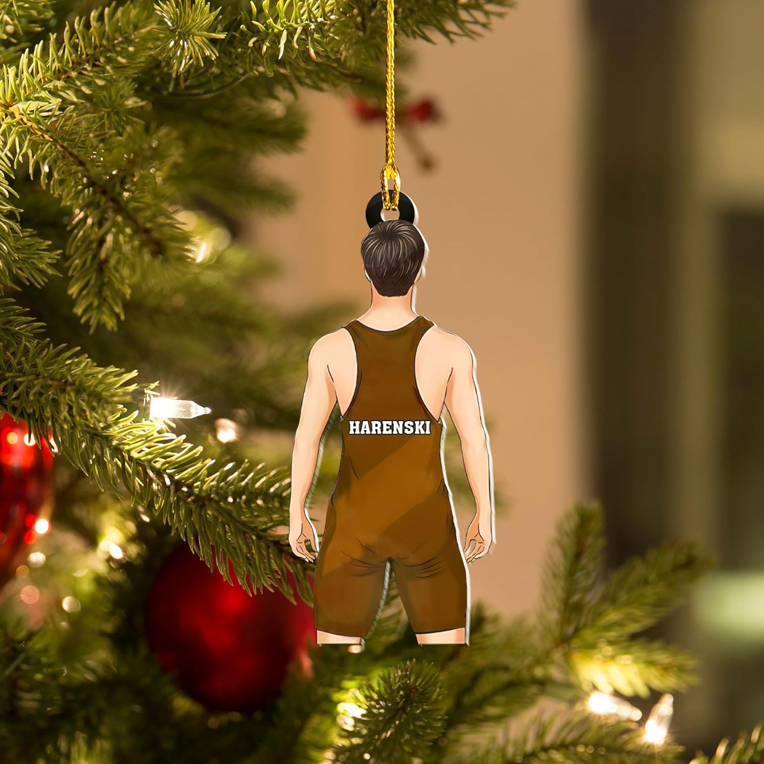 Personalized Wrestling Ornaments, Wrestling Christmas Ornament 2024, Boys Girls Wrestling Gifts Wrestler Christmas Ornaments, Wrestling Coach Gift for Wrestling Player Wrestling Helmet Ornament (W16)