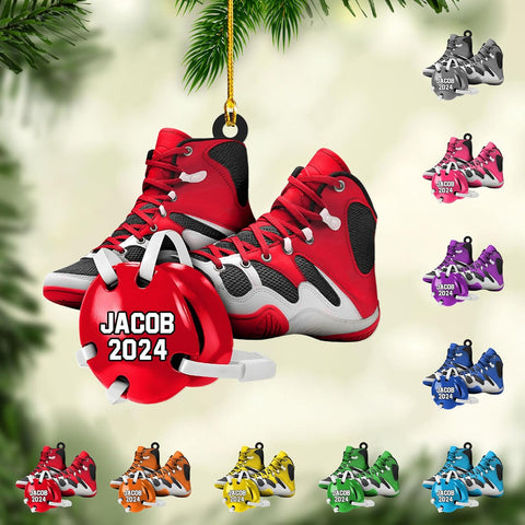 Personalized Wrestling Christmas Ornament 2024 Wrestling Christmas Ornament Gift for Wrestling Player Wrestling Christmas Tree Ornaments for Boys or Girls (Acrylic, Style 8)