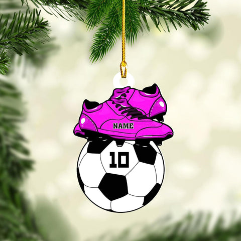 AOVL Personalized Soccer Player Ornament Soccer Christmas Xmas Ornament Soccer Christmas Xmas Ornament Gift for Soccer Players Soccer Lovers Soccer Players for Men Women (Soccer 4)