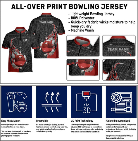 Pretyprints Personalized Name Bowling Baseball Jersey, Bowling Shirts for Men, Bowling Jerseys for Team, Bowling Shirts
