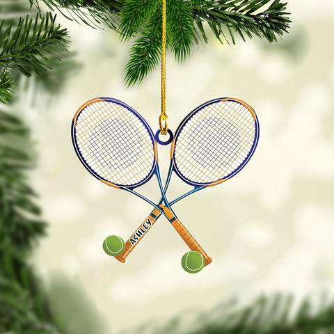Parvii Personalized Tennis Ornament, Custom Tennis Player Christmas Ornament, Gifts for Tennis Lovers, Tennis Player, Tennis Christmas Ornament Christmas Tree Decor (Tennis 12)