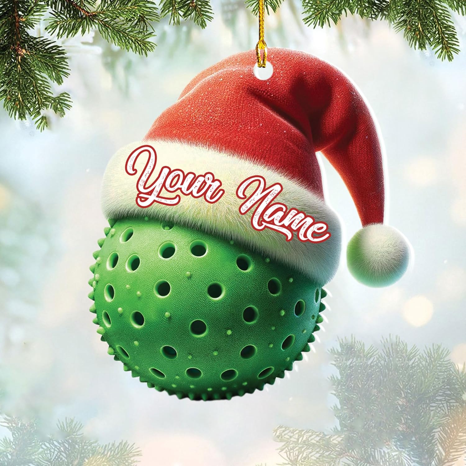 mostprints Personalized Pickleball Ornament 2023, Pickleball Paddles, Pickle Baller Sport Gifts Pickleball Ornament Christmas Tree Pickleball Decorations for Pickleball Lovers (PB7)