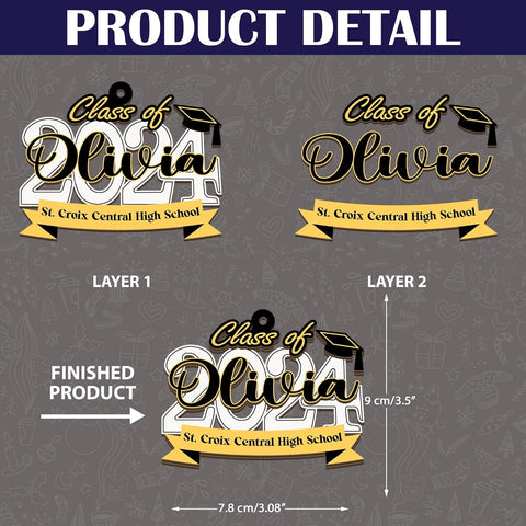 AOVL Graduation Ornament, Graduation Ornaments Class of 2023, Graduation Cap and Scroll Xmas Gift, Graduation Christmas Xmas Tree Ornaments, Gifts for Graduate, School Ornaments (HGRA20)