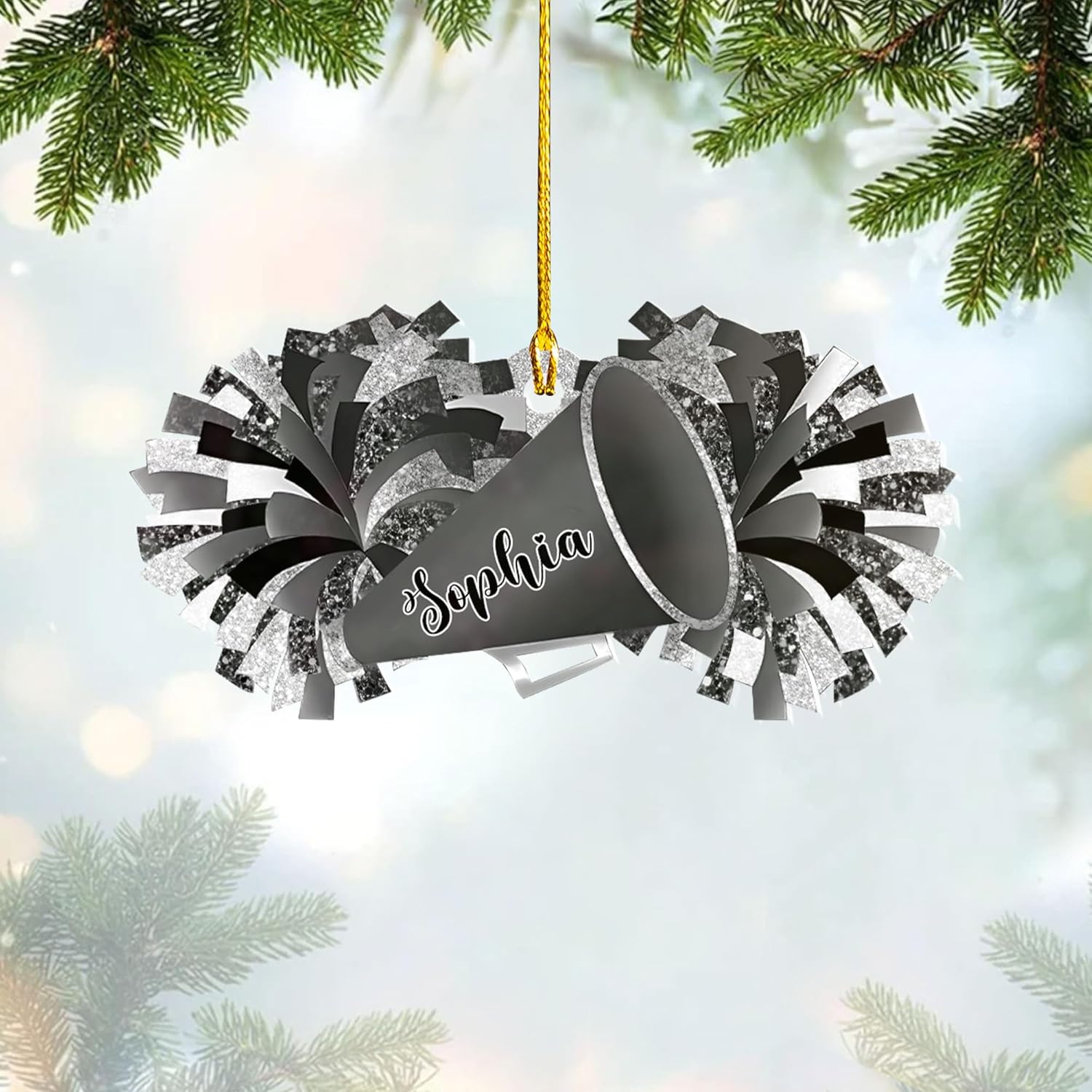Pretyprints Personalized Cheerleader Ornaments Cheerleader Cheerleading Lovers Ornaments Cheerleading Ornament Gift for Cheerleader Christmas 2024 Cheer Cheerleader Ornaments Xmas (Style 6)