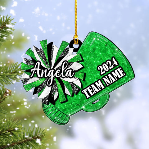 MoonArt Personalized Cheerleader Ornaments Cheerleader Cheerleading Lovers Ornaments Cheerleading Ornament Gift for Cheerleader Christmas 2023 Cheer Cheerleader Ornaments Xmas (1, CLD8)