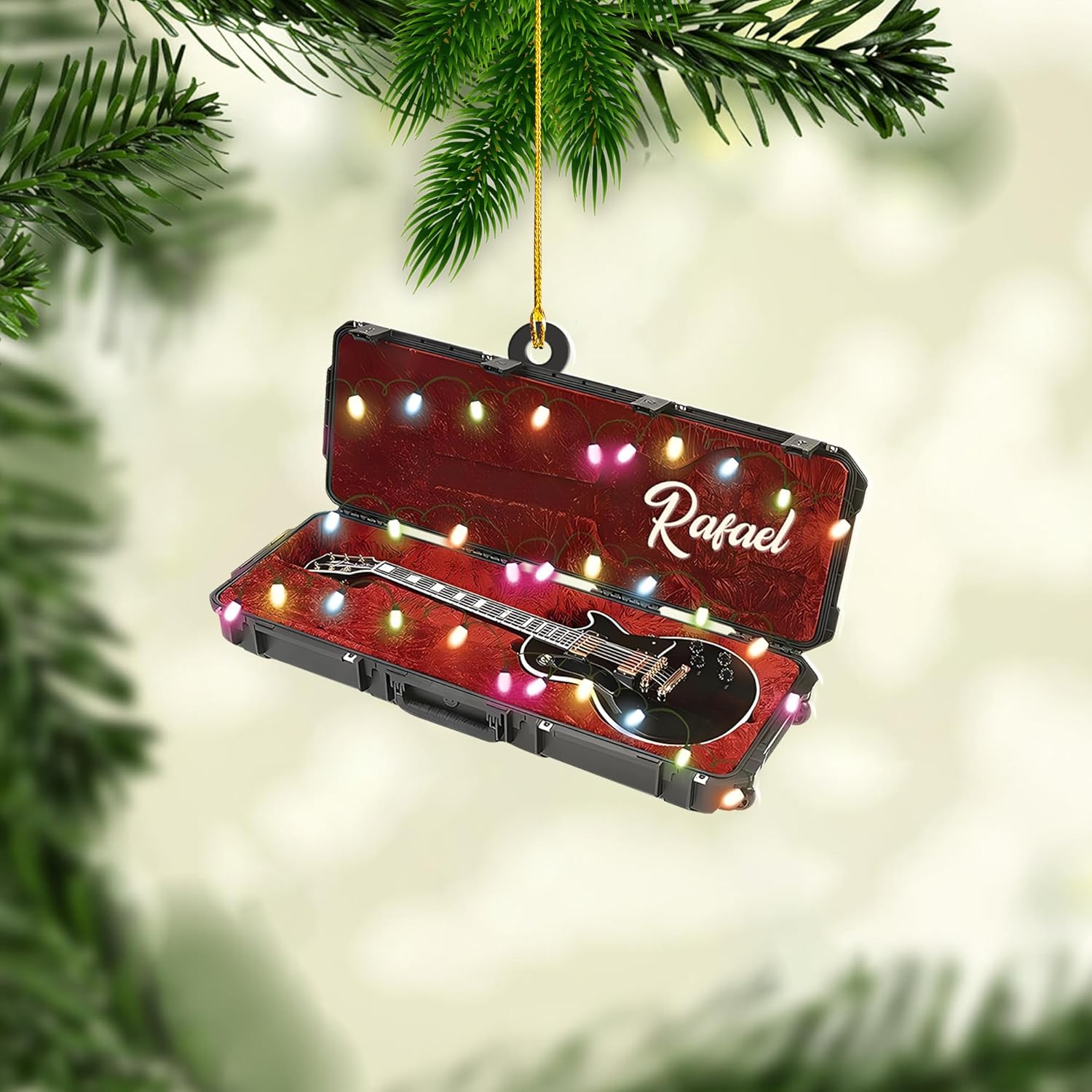 Personalized Guitar Ornament, Electric Guitar Ornament, Guitar Christmas Ornaments 2024, Acoustic Guitar Christmas Ornament, Guitar Christmas Ornaments Guitarist Gift Musical Instruments Xmas (G1)