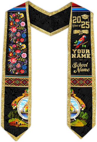 Pretyprints Honduran Graduation Sash, Custom Honduran American Flag Graduation Sash 2025, Honduras Graduation Stole
