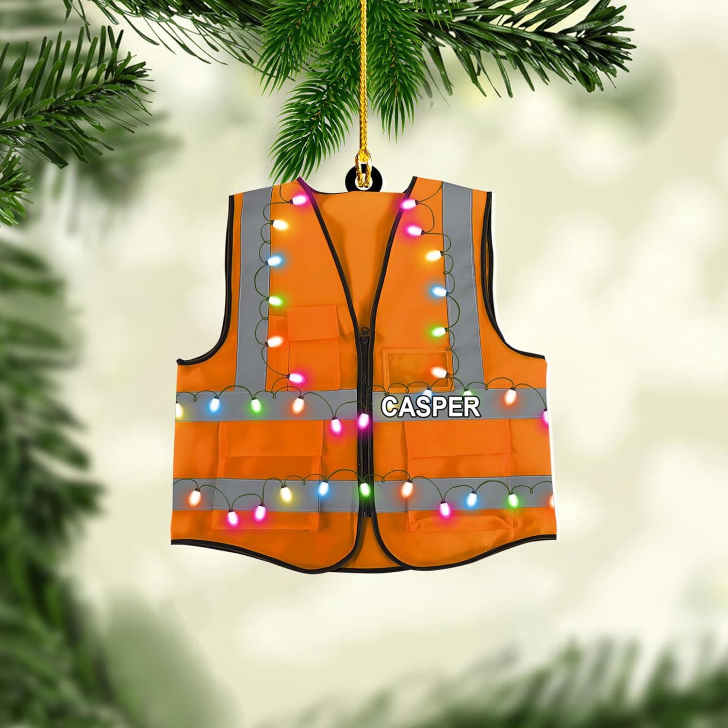 Artparel Personalized Construction Ornament Construction Worker Christmas Ornaments Construction Hard Hat Ornament Xmas Construction Worker Gifts Construction Hard Ornament Gift Xmas (Construction 2)