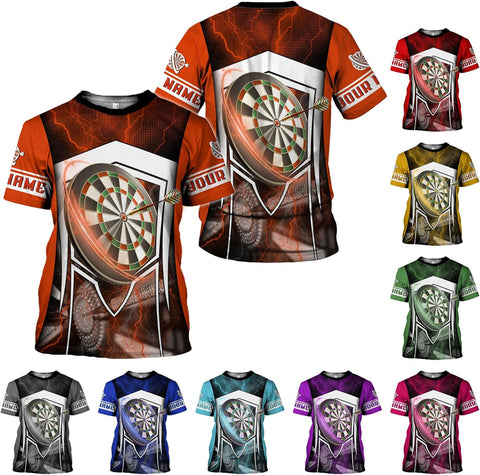 HomeDesign Personalized Dart Shirts, Darts Shirts for Men, Dart Jerseys for Teams, Dartboard Players Shirt Darts Board Gift