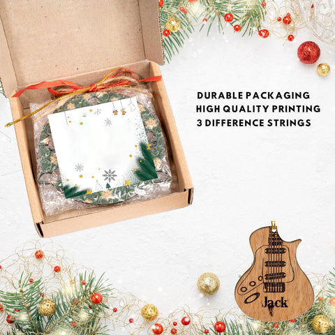 Personalized Guitar Ornaments 2024 Music Ornaments Acoustic, Custom Guitar Gifts for Guitar Musical Instrument Ornament Gift for Guitar Player Decoration Xmas, Guitar Lover Gift (Style 7)