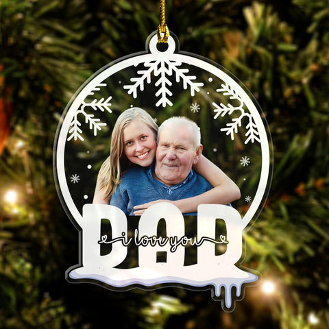 Personalized Best Father Ornament, Custom Christmas Father Gift, Xmas Daddy Gift for Christmas Tree 2024, Good Dad Christmas Ornaments (BFF 20)