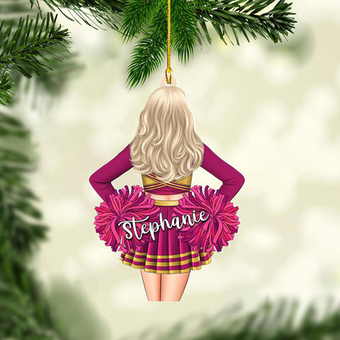 AOVL Personalized Cheerleader Ornaments Cheerleader Cheerleading Lovers Ornaments Cheerleading Ornament Gift for Cheerleader Christmas 2024 Cheer Cheerleader Ornaments Xmas (Cheer 13)
