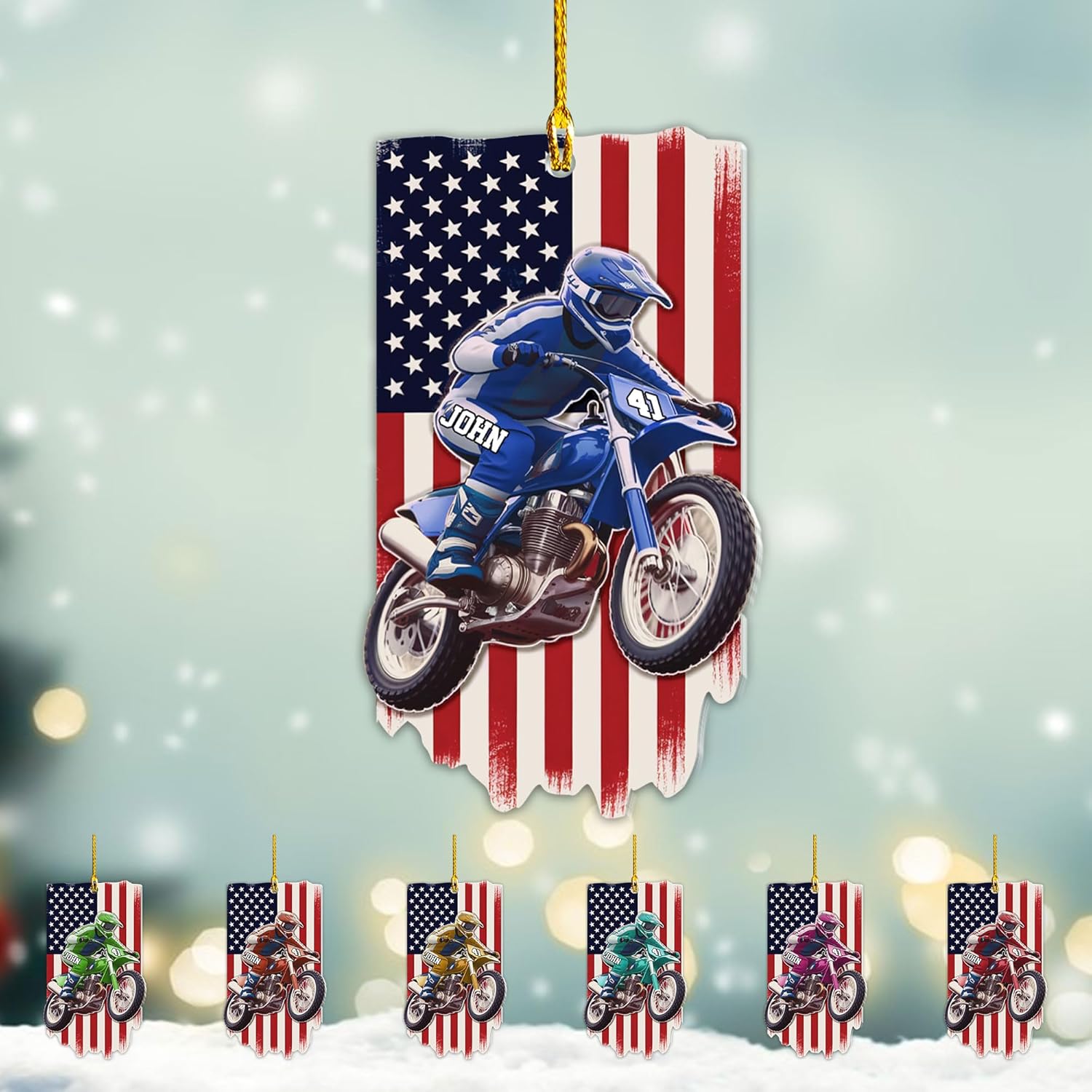 Personalized Dirt Bike Ornament, Motocross Christmas Ornament 2024, Dirt Bike Player Ornament, Dirt Bike Tree Decor, Dirt Bike Ornaments Gifts for Dirt Bike Lovers, Players (MTC14)