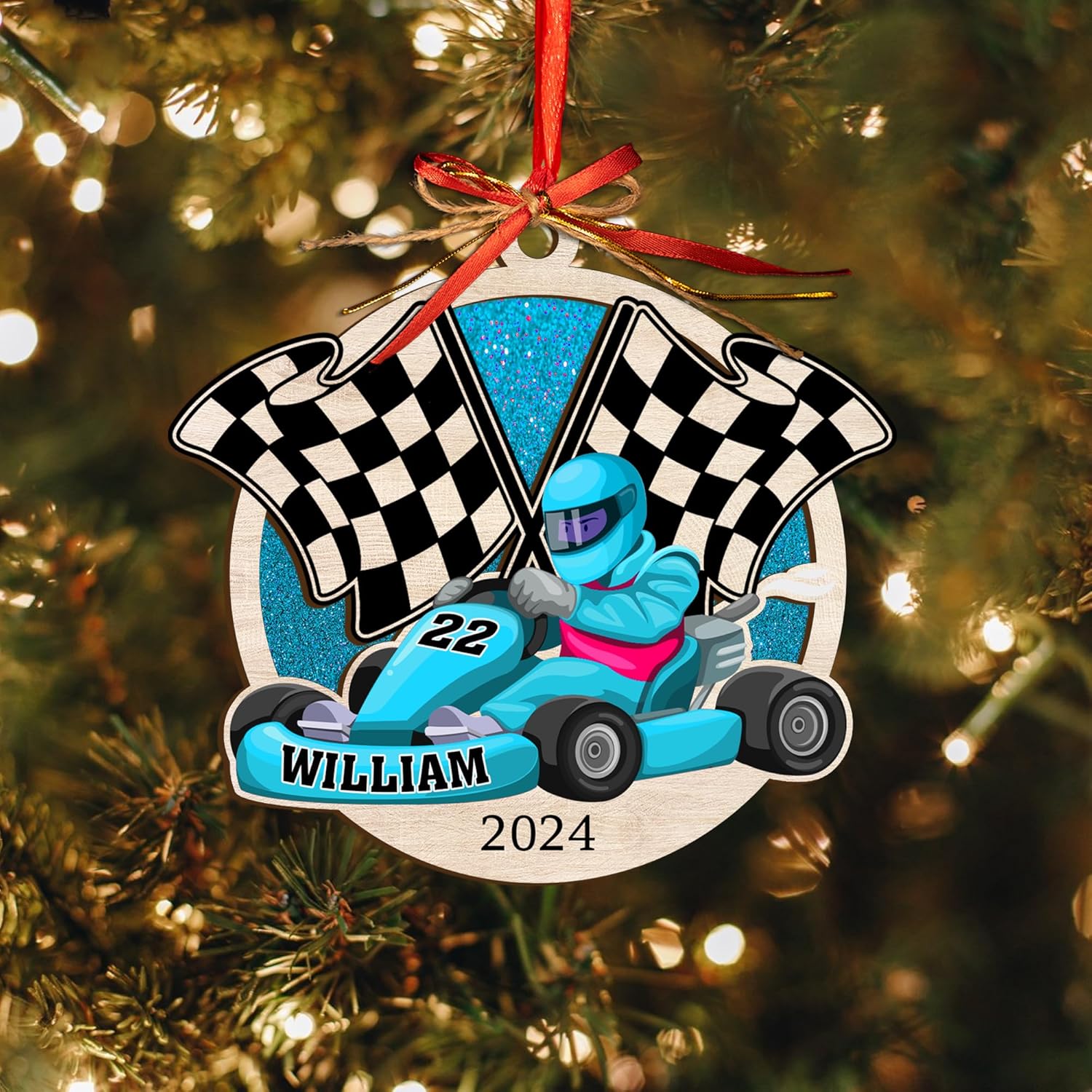 Royal Fight Custom Racing Car Ornament 2024 Race Car Ornament for Christmas Tree Gift for Racing Lovers Drag Racing Ornament Racer Gifts Drag Racing Ornament Gift Xmas (HRC6)