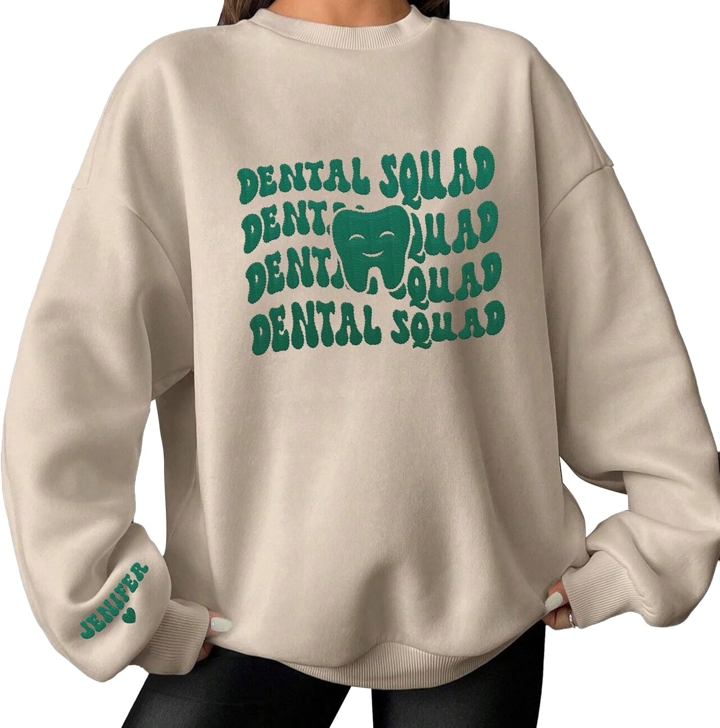 Leeprints Personalized Embroidered Sweater, Dental Assistant & Hygienist Gift, Nurse Hoodie