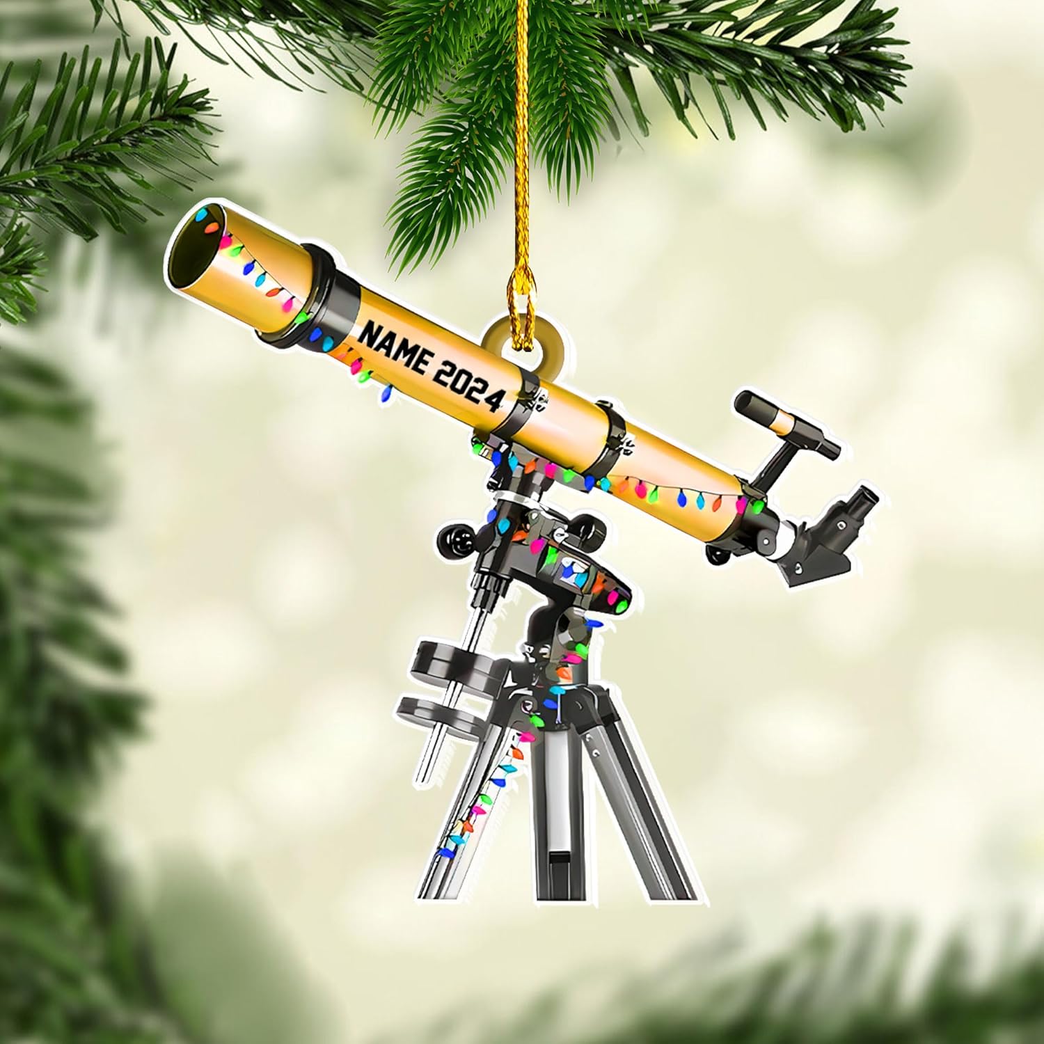 Royal Fight Custom Telescope Ornament Telescope Christmas Light Ornaments Loved Telescope Ornament Telescope Christmas Ornament 2024 Telescope Lovers Ornament Telescope Gift Xmas (TC8)