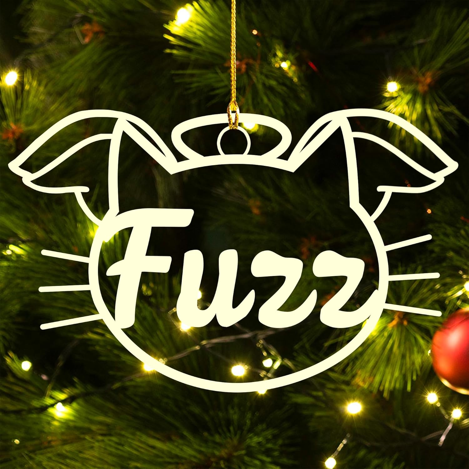 MAPrints Personalized Cat Ornaments for Christmas Tree, Custom Cat Christmas Ornament 2024, Gifts for Christmas Cat Lovers Cat Memorial Ornament, Cat Hanging Ornament Cat On The Moon (CAT 10)