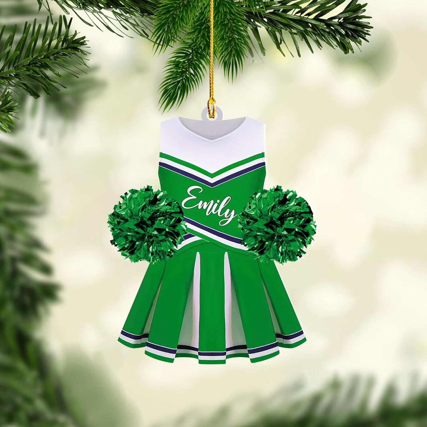 AOVL Personalized Cheerleader Ornaments Cheerleader Cheerleading Lovers Ornaments Cheerleading Ornament Gift for Cheerleader Christmas 2023 Cheer Cheerleader Ornaments Xmas (Cheer 5)