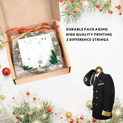 Suseaz Personalized Pilot Christmas Ornament, Pilot Ornament, Pilot Uniform Ornament, Gifts for Pilot Lovers, Pilot Tree Ornament, Husband, Him, Christmas Tree Ornament Hanging Decor